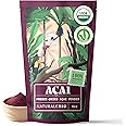 Organic Acai Berries Powder - Freeze-Dried - 100g. Brazilian Acai, Lyophilised, Raw. Extract from Açai Berry Pulp. Vegan & Vegetarian Friendly