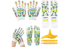 FSWWSF Reflexzonen Socken Set fußreflexzonen socken with Acupressure Pen Druckpunkt Socken akupressur socken Für Fuß Reflexzo