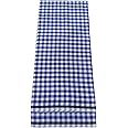 Sleek Silk Men's Dull Lungi, Viscose Lungi Mundu Dhoti Blue Checked Lungi (Size-2.10 Meter's)