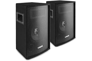 Vonyx SL6 PA Coppia di Altoparlanti da 6 Pollici 150 Watts, Altoparlanti passivi a 2 Vie per DJ, Musica, Megafonia, Presentazioni, Discorsi, Uso Domestico e/o Professionale