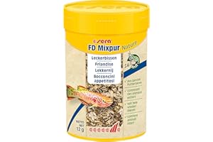 sera FD Mixpur Nature 100 ml (12 g) – mieszanka suszonych larw komarów, rozwielitek, tubifex i kryla – pokarm dla ryb do akwarium o wysokiej zdolności do wykorzystania, dzięki czemu mniej glonów