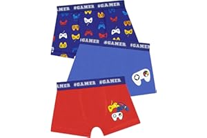Harry Bear Boys Underwear 3 Pack, Gaming Multipack Boys Pants, Gamer Pack Of 3 Kids Underwear, Ages 5 To 13 Years