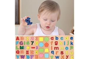 QSLKI 4pcs Montessori Holz Alphabet Nachverfolgungstafel - Bildungsspielzeug für Kinder - Förderung der Feinmotorik, Holz Alphabet Puzzle ABC Buchstaben Board, für 3 4 5 Jahre alte Kinder