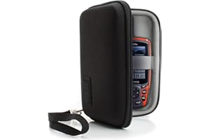 USA Gear Elektronik-Reisekoffer, Veranstalter - 16,5 cm Reißverschlusstasche mit Hartschalenkoffer, Außen- und Zubehörfach - Ladegerät, Zubehör, Kabel, Reiseveranstalter und mehr - Schwarz