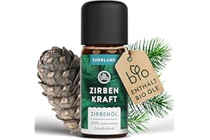 FJORLAND® Zirbenöl BIO naturrein 10ml - [ECHTES ZIRBENÖL] naturreines ätherisches Zirbelkieferöl - Ideal für Diffusoren, Duft