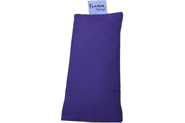 Tvamm Lifestyle ögonkudde med linne/lavendelfyllning – 100 % bomullstyg, 23 x 11 cm/finns i vackra färger