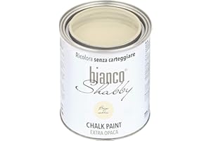 bianco Shabby® Chalk Paint Beige Sabbia Peinture à la craie pour meubles et murs, effet vintage, shabby chic, extra mat (1 Litre)