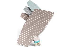 ARCOL Funda de Recambio con elástico Compatible con Tabla de Planchar Foppapedretti, Fabricada en Italia, Funda para Tabla de Planchar 100% algodón (Cubierta, Beige)