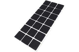 Adsamm® / 21 x feltrini autoadesivi/Nero / 30x30 mm/Quadrato/piedini per mobili in feltro da 3.5 mm di spessore/pad protettivi per arredi