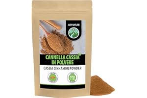 Alpi Nature Cannella in Polvere 500g, Cannella Bastoncini Macinati di Cassia per Dolci, Cucina e Bevande