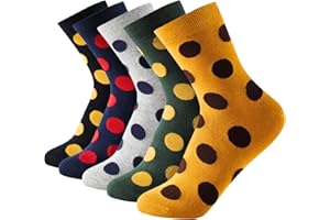 BALSETI Calcetines de Media Caña Estampados para Mujer y Niña. Pack de 6 Pares de Calcetines Divertidos y de Colores para Uso Diario. Talla Única 35-41. 85% Algodón.