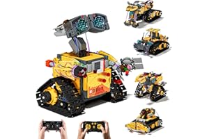 GuKKK Robot Telecomandati per Bambini, 5-in-1 Kit di Costruzione di Robot Programmabile con App e Telecomando, STEM RC Giocattoli da Costruzione per Ragazzi e Ragazze Dagli 6 ai 12 anni (673 pezzi)