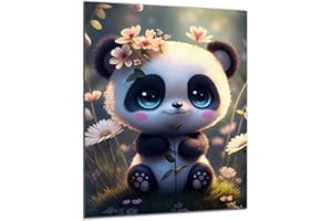 Munera Design - Bild 40x60 - süße niedliche Tiere Panda-Bär - Wand-Bilder Kinder-Zimmer