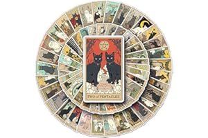 Ptyism 78 Pcs Tarot Pegatinas Vintage stickers Retro Vintage Pegatinas para Scrapbooking,Bullet Journal,DIY etc