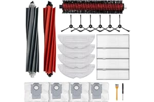 JEGEHOYO Kit de accesorios para Roborock S8+, S8 Pro Ultra Robot Aspiradora, 2 cepillos de rodillo, 4 filtros, 4 almohadillas de fregona, 6 cepillos laterales, 4 bolsas de polvo, 1 cepillo de autolimpieza, 1