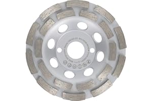 PRODIAMANT Meule boisseau diamantée 125 mm universelle pour béton et pierre - Double rangée, fixation 22,2 mm