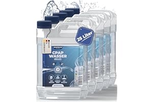 ‎MAPEAU Mapeau 25 L destilliertes Wasser für Luftbefeuchter keimreduziert, Sauerstoffkonzentrator, CPAP-Geräte, Inhalator (25 Liter (5x5L))