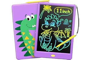 TECJOE LCD-Schreibtablett für Kinder, 11-Zoll-Zeichentabletts für Kinder, Jungenspielzeug, Geschenke, Dinosaurier-Doodle-Brett, Kleinkinder, Reisen, Lernspielzeug, Lila