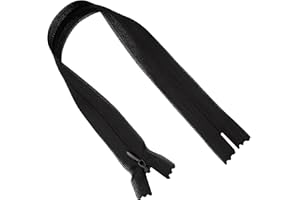 AERZETIX - C61004 - Lot de 10 Fermetures éclair Invisibles 35 cm non-séparables - Fermeture à glissière crémaillère - Couleur Noir - Maroquinerie Jean Pantalon Robe Jupe Couture vêtement