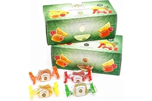 Berry Fruits Jewels Sweet Hamper - Pack of 2 x 300g Assorted Individually Wrapped Fruit Jelly Sweets Gift Box with Topline Card. Christmas Hamper for Secret Santa Gift, Stockings or Party Bag Fillers