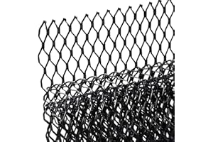 AggAuto griglia esagonale universale da corsa, 100x33cm in lamiera stirata, griglia in lega di alluminio per auto, griglia per radiatore automobilistico, dimensione foro 11x25mm