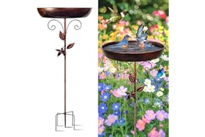 Yeqqzq Metal Bird Bath for Outside, Detachable Birdbaths for The Garden Clearance, Vintage Freestanding Birdbaths & Birdfeeder, Bird Baths Feeder Bowl for Outdoors Garden Patio Yard Lawn Decor