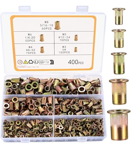 Dadi Antislittamento Fastenere 50 Dadi A Bloccaggio Con Inserti In Nylon 5/16"-18 - Grado 2, Acciaio Zincato Numero Civico Acciaio - Foto 11