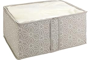 WENKO Aufbewahrungs-Soft-Box Balance S - Aufbewahrungsbox mit Sichtfenster, Polypropylen, 30 x 20 x 40 cm, Taupe