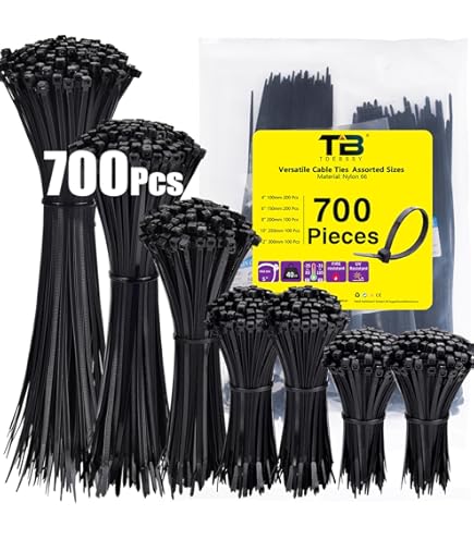 Fascette Nylon Fascette In Nylon Nere 6 Pollici - Lotto Da 100, Resistenza 40 Libbre, Resistenti Ai Raggi UV, Made In USA Kit Fascette 100 Pezzi USAToughTies - Foto 4