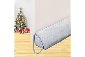 WOCHITV Triangle Under Door Draft Stopper Noise Blocker 97 CM for Door Bottom Air Seal Insulation and Soundproof, Heavy Duty Weather Guard Snake Stripping, Grey