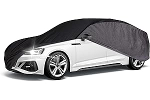 WALSER CarComfort Bâche de Protection pour Voiture Indoor Eco L, Couverture de Voiture pour l'intérieur, ménageant la Peinture Gris/Noir