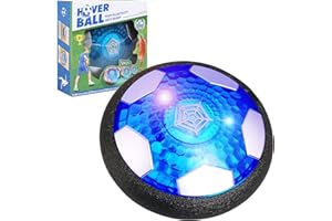 LEADSTAR Air Power Soccer zabawka dla dzieci, ładowalna piłka nożna z oświetleniem LED i pianką zderzaki prezent dla chłopców dziewcząt gra sport kryty na zewnątrz