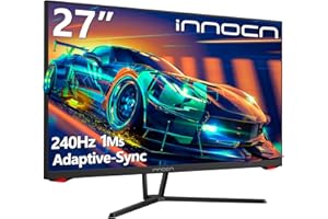 INNOCN 27G1H Ecran PC Gaming 27 Pouces 240Hz Full HD 1920 x 1080P, VA, Compatible FreeSync & G-Sync, Game Plus, Eye Care, HDMI2.1, DP1.2, VESA pour PC, Mac, Xbox