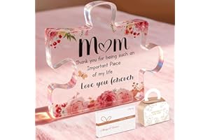 Usong Mum Christmas Acrylic Gifts with Giftbox, Birthday Gift for Mom, Mothers Day Little Gift for Mum Chrismas Present, Unique Mothers Birthday Gifts 3.9"x3.3"