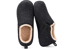 RockDove mäns andningsbar mesh minnesskum toffel med halkfri sula | Mjuk fuskmocka överdel, plyschfoder, hållbar gummisula, pålitligt grepp, maskintvättbar, inomhus- och utomhusbruk