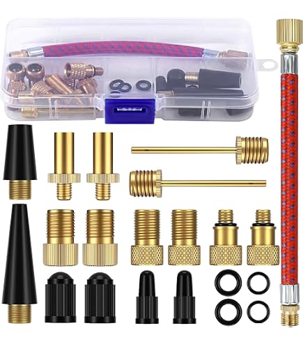 12 Adaptateurs Valve Vélo - Laiton Et Plastique - Pour Gonfler Pneus, Ballons Et Jouets Gonflables