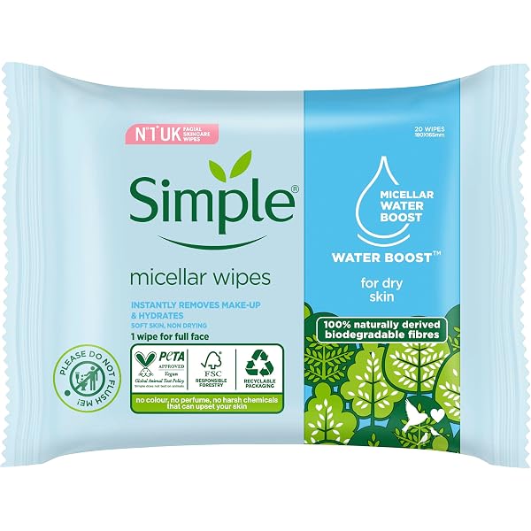 Nuage Mizellar-Reinigungstücher Doppelpack – Mit Aloe Vera, Für Gesicht, Augen, Lippen, Ohne Abspülen