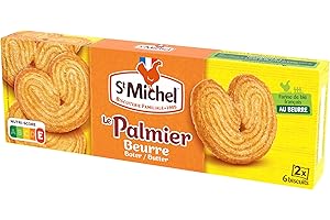 ST MICHEL - Le Palmier au Beurre - Fin & Croustillant - 2 Sachets de 6 Biscuits - 87g