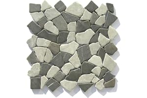 Mosaikfliesen - M-1-014 - 1 m² = 11 Fliesen - Marmor Bruchsteinmosaik Wandfliesen Bodenfliesen - Naturstein Fliesen Lager Verkauf Stein-Mosaik Herne NRW