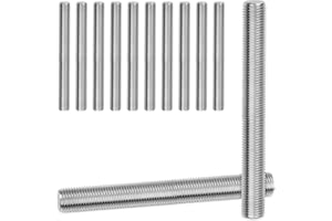 PYROCLASIA 12 varillas roscadas M10 x 100 mm, varillas roscadas de acero inoxidable 304 A2 V2A, rosca completa, varillas roscadas para conexiones de tornillo industriales, dispositivos