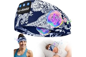 LC-dolida Schlafkopfhörer Bluetooth Sport-Kopfhörer Stirnband, Kabellos Schlafen Kopfhörer 15+ Stunden Lange Spielzeit Leichte Schlafstirnband mit HiFi-Stereo,Ergonomisch Tech Gadgets