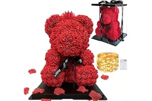 GRINADA® Orso Di Rose 40 Cm Orsetto Di Rose Grande Orsacchiotto Di Rose Orsetto Di Fiori Teddy Bear Rose Idea Regalo Per Fidanzata Compleanno Regali Anniversario Per Lei Anniversario San Valentino