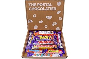 THE POSTAL CHOCOLATIER Dairy Milk Chocolate Gift Box Hamper, Full Sized Bars, Letterbox Friendly, Perfect for Presents, Surprises Birthdays and Treats, Twirl, Double Decker, Crunchie