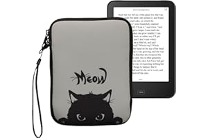 kwmobile Funda Universal para e-Book - Estuche de Neopreno con Cierre de Cremallera para e-Reader - Carcasa en Gris/Negro