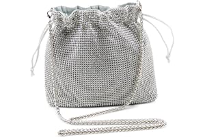 MICHELLE MOON Handtasche Damen Klein Elegant mit Glitzer | Clutch Glitzer für Hochzeit, Party und besondere Anlässe | Handtasche Damen mit abnehmbarer Schulterkette