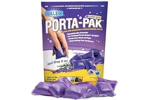 Walex Porta-Pak RV Marine Black Holding Tank Deodorante Drop-Ins, Camper, Barca, Campeggio Cassette Toilet Cleaner Pods, Lavanda Breeze, Confezione da 10