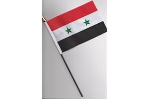 1000 FLAGS Syria Hand Flag 25cm