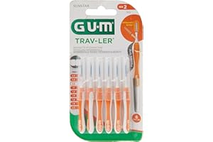 GUM Trav-Ler 6 Brossettes Interdentaires Réutilisables 0.9mm