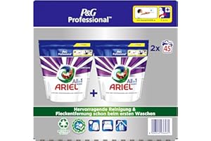 ‎P&G PROFESSIONAL Ariel Professional All-in-1 Pods Color Waschmittel, 90 Waschladungen, (2 x 45 Kapseln), Ausgezeichnete Fleckentfernung schon ab der ersten Wäsche