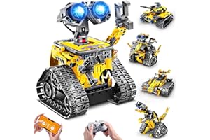 HiWEEGO Technik Roboter für Kinder Bausatz - 5-in-1 mit Fernbedienung und App Steuerung | 520 Stück RC Wall Roboter/Tech Roboter Wiederaufladbarer Geschenke für 6-12+ Jahre alte Jungen Mädchen